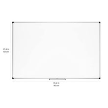 Carica l&#39;immagine nel visualizzatore di Gallery, Amazon Basics Lavagna bianco, cancellabile a secco, con supporto porta-pennarelli e bordi in alluminio, 90 cm x 60 cm