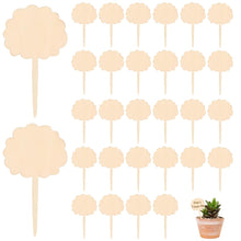 Carica l'immagine nel visualizzatore di Gallery, Set di 30 Etichette per Piante in Legno - Cartellini per Orto e Giardino con Pennarello - Segnapante in Legno Naturale a