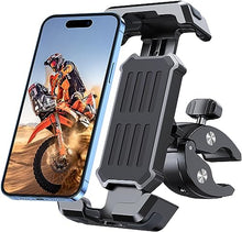 Carica l'immagine nel visualizzatore di Gallery, CIRYCASE Porta Cellulare Bici, [3S Installazione &amp; Massima Antivibrazione] Porta Telefono Moto, 360° Rotante e Aggiornato Morsetto Manubrio Porta Cellulare Moto per ATV, Adatta per 4.7-6.8” Smartphone