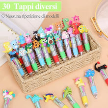 Carica l'immagine nel visualizzatore di Gallery, 30 pezzi Penne Regalini Fine Festa Compleanno Penne Multicolore Bambini Gadget Compleanno Bambini Penne Gel Colorate Penne a Sfera (30)