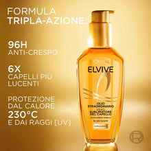 Carica l&#39;immagine nel visualizzatore di Gallery, L&#39;Oréal Elvive Trattamento, Per Capelli Normali o Secchi, Protegge da Aggressioni e Nutre la Fibra, Per Capelli Morbidi e Leggeri, Con Oli Preziosi di Marula e Camelia, Olio Straordinario, 100 ml