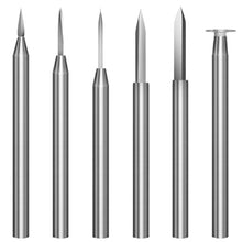 Carica l'immagine nel visualizzatore di Gallery, Set di punte da trapano per intaglio del legno per utensili rotanti Dremel, 6 pezzi, accessori per trapano per incisione