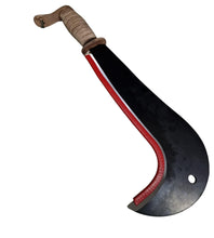 Carica l'immagine nel visualizzatore di Gallery, topolenashop Roncola Ronca con Lama 30 cm Professionale Tipo Bergamo con Manico in Cuoio Falcetto per Legna, Innesto Ram