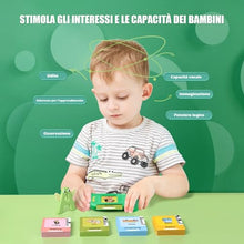 Carica l&#39;immagine nel visualizzatore di Gallery, Talking Flash Cards Schede Flash Cards Parlanti Flash Cards Flash Cards Bambini Giocattoli Educativi per Bambini 3+ Anni Autismo Giochi Regali di Compleanno Giochi Montessori(Verde Italiano)