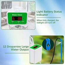 Carica l'immagine nel visualizzatore di Gallery, Irrigazione Automatica, 12 kit di Irrigazione a Goccia per Piante Domestiche, Display a LED e Irrigazione Automatica per USB Ricaricabile, Dispositivi di Irrigazione (Upgraded 12JH)