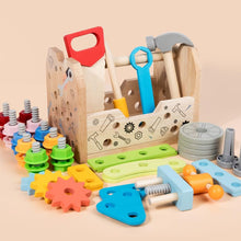 Carica l&#39;immagine nel visualizzatore di Gallery, Cassetta Attrezzi Bambini Giochi in Legno Giochi Bambini 2 Anni, Banco da Lavoro, Costruzioni per Bambini Giochi Interattivi Educativi Regalo Bimbo 2 3 4 Anni Attrezzi Giocattolo Bambini (52 Pezzi)