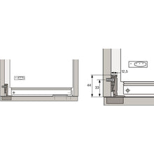 Carica l'immagine nel visualizzatore di Gallery, Cerniera speciale Hettich ET 582 con incavo ribassato per conversioni di frigoriferi, codice articolo 72134 (1 pezzo)