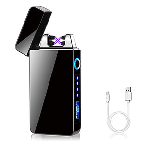 Idee Regalo per Papà, Regali Festa del Papà, Accendino Elettrico, USB Accendino Elettronico Touchscreen Antivento Senza Fiamma Accendino Ricaricabile Accendino, Regali Uomini, Papà, Lui
