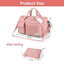 Carica l'immagine nel visualizzatore di Gallery, Flintronic Borsone da Viaggio Pieghevole, Borsone Palestra Sportiva con Etichetta Bagaglio, Borsa Sportiva con Scomparto Scarpe, Grande Capacità Borsa da Viaggio Duffel per Sport/Viaggi (35L)