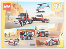 Carica l&#39;immagine nel visualizzatore di Gallery, LEGO Creator 3 in 1 Autocarro con Elicottero, Giochi per Bambini e Bambine da 7 Anni, Camion Giocattolo Ricostruibile in Aereo e Cisterna o in Auto da Corsa e SUV, Idea Regalo di Compleanno 31146