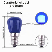 Carica l'immagine nel visualizzatore di Gallery, 4 lampadine LED E14 blu da 3 W, E14, blu decorative, ricambio per lampadine rosse da 25 W, adatte per illuminazione ambi