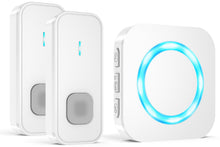 Carica l'immagine nel visualizzatore di Gallery, AIMAX Campanello Senza Fili Da Esterno con 2 Trasmettitori e 1 Ricevitore,Portata 400m,Wireless Doorbell,IP55 Impermeabi