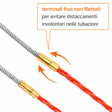 Carica l'immagine nel visualizzatore di Gallery, Sonda Passacavi Elettrici professionale 3.6 mm . Molla, Guida, Pilota
