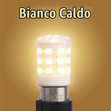 Carica l'immagine nel visualizzatore di Gallery, Lampadina ba15s led P21W, 12v 24v 5 watt Bianco Caldo 3000K, Design impermeabile, per Luci Posteriori, luci di posizione