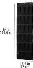 Carica l'immagine nel visualizzatore di Gallery, Amazon Basics Organizer da appendere alla porta, con 24 tasche, colore nero, 47 x 6.3 x 165 cm