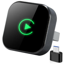 Carica l'immagine nel visualizzatore di Gallery, Adattatore wireless CarPlay per iPhone e Android Auto, adattatore da USB 2 in 1 a adattatore wireless per auto, converte
