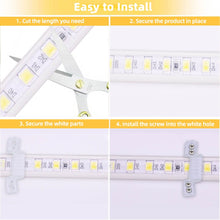 Carica l'immagine nel visualizzatore di Gallery, pcning IP67 Impermeabile Strip LED 220V 2M 5730 120 leds/m Flessibile Striscia Bianco Freddo 6000K, Strisce LED 220 Volt da Esterno 2 Metri (Bianco Freddo, 2)