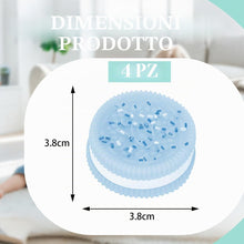 Carica l'immagine nel visualizzatore di Gallery, KYLOS Giochi Da Schiacciare Antistress 4 Pezzi, Taba Squishy, Fufu Squishy, Squishy, Colore Blu, Giocattolo Ultra Morbid