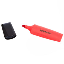 Carica l'immagine nel visualizzatore di Gallery, Amazon Basics - Set di 8 Evidenziatori, Anti-Sbavature, Punta a Scalpello Robusta, Larghezza del Tratto 2-5 mm, Penne Ad