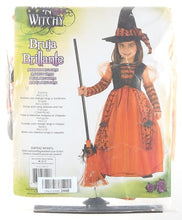 Carica l&#39;immagine nel visualizzatore di Gallery, Rubie&#39;s Costume Da Strega Brillante Per Bambina, Arancione, Con Dettagli In Glitter E Cappello Con Dettagli In Paillettes Per Halloween, S (3-4 Anni)