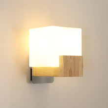 Carica l'immagine nel visualizzatore di Gallery, Osairous Applique da Parete per Interni E27, Lampada da Parete Creativa, Lampada da Parete per Interni in Legno Adatta p