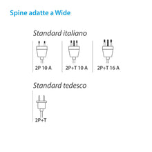 Carica l'immagine nel visualizzatore di Gallery, 4box - Custodia Wide grado di protezione IP55 completa di presa schuko bivalente. Per scatola incasso 3 moduli. Protezio