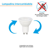 Carica l'immagine nel visualizzatore di Gallery, Lampada a Sospensione 30cm a cilindro Bianco con Portalampada Attacco GU10