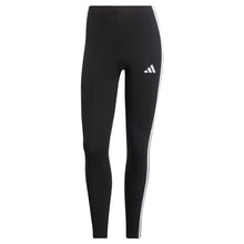 Carica l'immagine nel visualizzatore di Gallery, adidas Femme Essentials 3-Stripes Cotton Leggings, Black/White, L