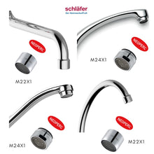 Carica l'immagine nel visualizzatore di Gallery, Schläfer 01802002 | Rompigetto Anticalcare Universale per Rubinetto M22-M24, Cartuccia Filtro Universale Perlator Long L