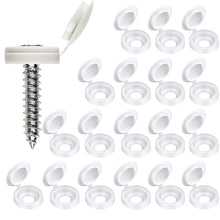 Carica l'immagine nel visualizzatore di Gallery, EIHI 60 Pezzi Tappi Coprivite Incernierato in Plastica, Copri Viti, Tappi A Vite Piega per Numero 6/8 Viti, Ripiegabile 