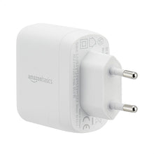 Carica l'immagine nel visualizzatore di Gallery, Amazon Basics Caricabatterie USB-C da parete a 1 porta da 65 W, GaN, per laptop, tablet e telefoni cellulari con aliment