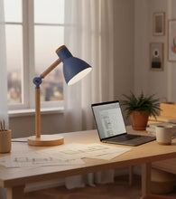 Carica l'immagine nel visualizzatore di Gallery, BEL AIR HOME - Lampada da scrivania TEACHER - metallo e legno - 1xE-27 - design moderno ed elegante - ideale per ufficio