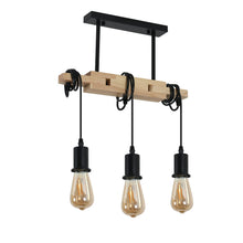 Carica l'immagine nel visualizzatore di Gallery, Toolight Lampadario Soffitto Legno Regolabile E27 Soggiorno Cucina 40CM