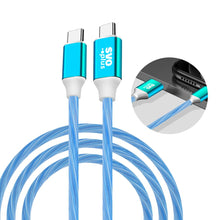 Carica l'immagine nel visualizzatore di Gallery, Cavo di Ricarica USB-C a USB-C con LED Luminoso, 1 Metro, 3A Ricarica Veloce, Compatibile con Samsung Galaxy, Google Pix