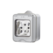 Carica l'immagine nel visualizzatore di Gallery, 4box - Externa scatola da esterno IP55 2 moduli completa di Side. Contenitore e Presa. Non necessita di adattatore. Resi