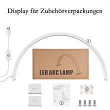 Carica l'immagine nel visualizzatore di Gallery, AiPaiTe L52 cm, altezza 30 cm, lampada a mezzaluna, taglio ciglia, lampada da tavolo, lampada da lettura, lampada da tavolo per unghie, illuminazione interna, lampada da tavolo, lampada da lettura per