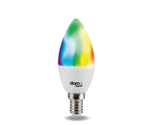 Carica l'immagine nel visualizzatore di Gallery, Beghelli - Lampadina LED Smart OLIVA E14 5W RGB-CCT WiFi, Compatibile con Alexa, App Dom-e, Controllo Vocale, Regolazione Colori e Intensità, Facile Installazione, 1 Unità, Bianco