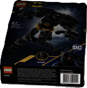 LEGO DC Armatura Mech di Batman, Action Figure Giocattolo da Costruire, Robot Snodabile da Collezione con Minifigure e Batarang, Giochi Creativi per Bambini e Bambine da 6 Anni, Piccolo Regalo 76270