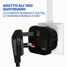 Carica l'immagine nel visualizzatore di Gallery, TECHZOCO Adattatore da spina UK a Europeo, adattatore da spina UK a spina europea, adattatore da viaggio UK, adattatore 