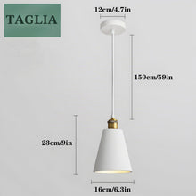 Carica l'immagine nel visualizzatore di Gallery, Lampada a Sospensione Moderna Bianco,Portalampada E27 Con Cavo