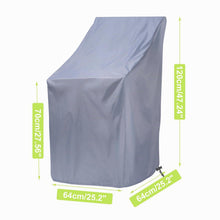 Carica l'immagine nel visualizzatore di Gallery, 2 Pezzi Copertura per Sedie da Giardino Impermeabile, Antivento, UV-Resistente, Protezione per Sedie da Giardino in Oxfo