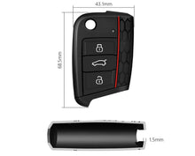 Carica l'immagine nel visualizzatore di Gallery, 2 custodie in silicone per chiavi compatibili con VW Golf 7 Skoda Seat 3 pulsanti rosso e blu (blu e rosso)
