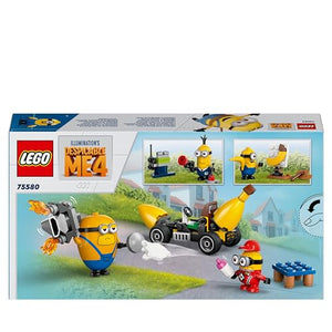 LEGO Cattivissimo Me I Minions e l’Auto Banana, Set dal Film della Illumination, Macchina Giocattolo da Costruire, Giochi Creativi per Bambini e Bambine da 6 Anni con Minifigure, Idea Regalo 75580