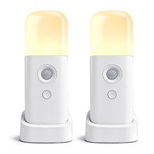 Carica l'immagine nel visualizzatore di Gallery, 2 Pezzi Luce Notturna per Bambini, 5 Livelli di Luminosità Regolabili, Luce Notturna da Presa con Sensore Movimento e Cr
