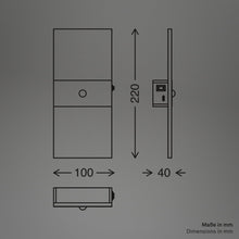 Carica l'immagine nel visualizzatore di Gallery, BRILONER Sticklights - Lampada parete senza fili con rilevatore di movimento, batteria ricaricabile, rimovibile magnetic