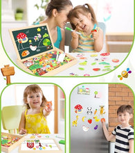 Carica l'immagine nel visualizzatore di Gallery, Jojoin 130 Pezzi Puzzle Magnetico di Legno - 2024 Nuova Giochi Montessori con Lavagna Magnetica Puzzle e Frutta Animale Carina - Educativi Puzzle Regalo Bambini Bambino 2 3 4 Anni