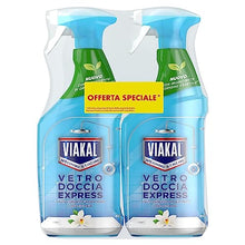 Carica l&#39;immagine nel visualizzatore di Gallery, Viakal Vetro Doccia Spray Anticalcare, Doppia Confezione (2 x 720ml), Fragranza Orchidea Bianca, Tecnologia Anti-Goccia, Elimina Fino Calcare e Residui di Sapone, Brillantezza a Lungo