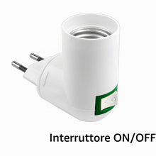 Carica l'immagine nel visualizzatore di Gallery, Akynite lampada E27 con interruttore senza cavo per LED, piccola da cucina 230 V, faretto E27 da lettura, portalampada c