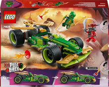 Carica l'immagine nel visualizzatore di Gallery, LEGO NINJAGO Racer Pull-Back di Lloyd - Modello di Auto da Corsa Giocattolo con 2 Minifigure, Armatura, Spade e Elementi Fulmine, Giochi per Bambini e Bambine da 7 Anni Fan delle Macchine Ninja 71828
