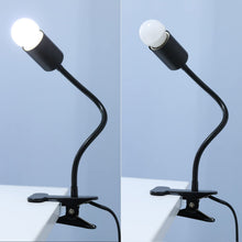 Carica l'immagine nel visualizzatore di Gallery, Portalampada E27 con Pinza, Portalampada con Clip in Metallo Luce da Lettura a Collo D'oca in Ruotabile a 360° Lampada d